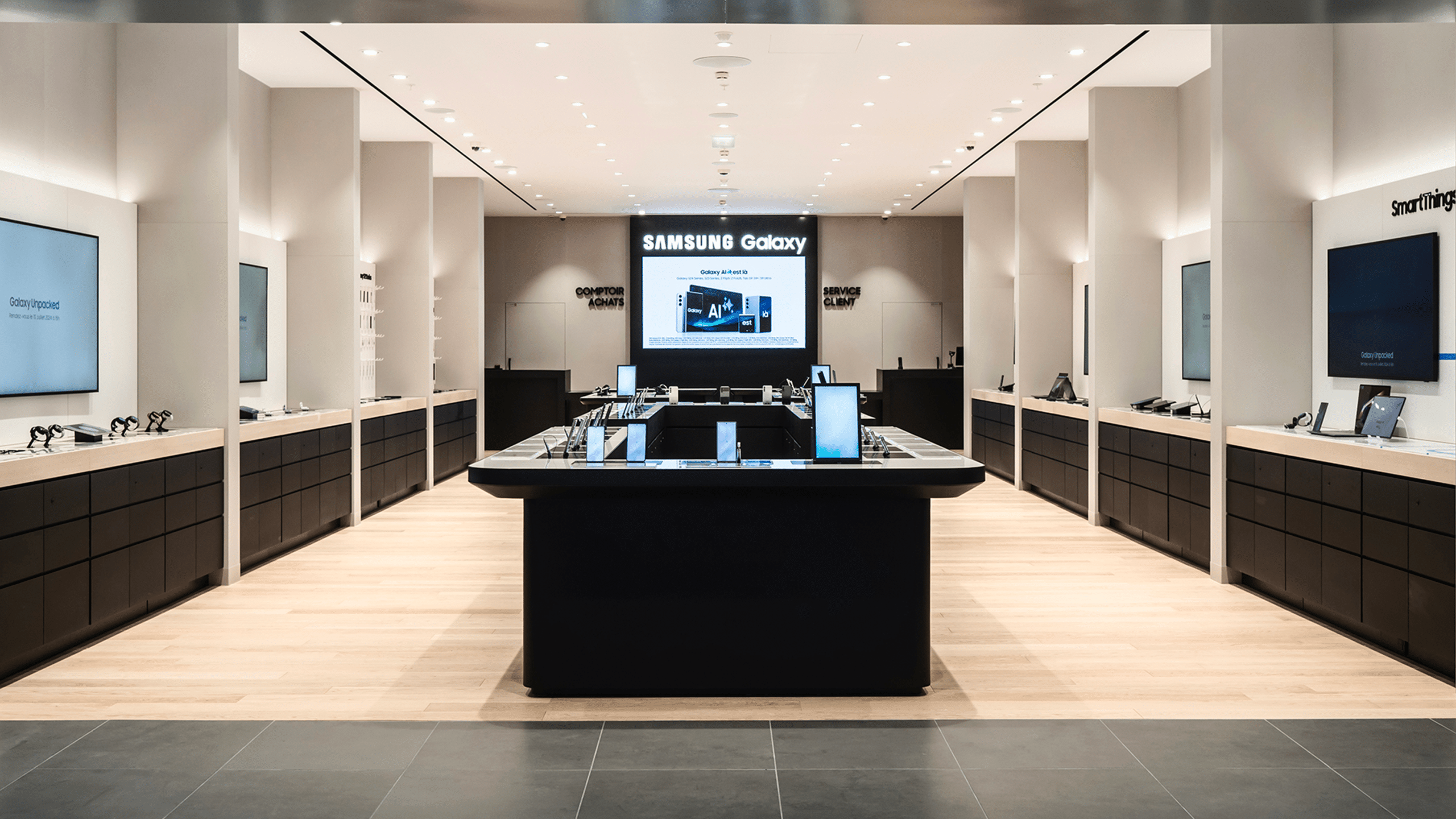 travaux TCE d'une boutique Samsung